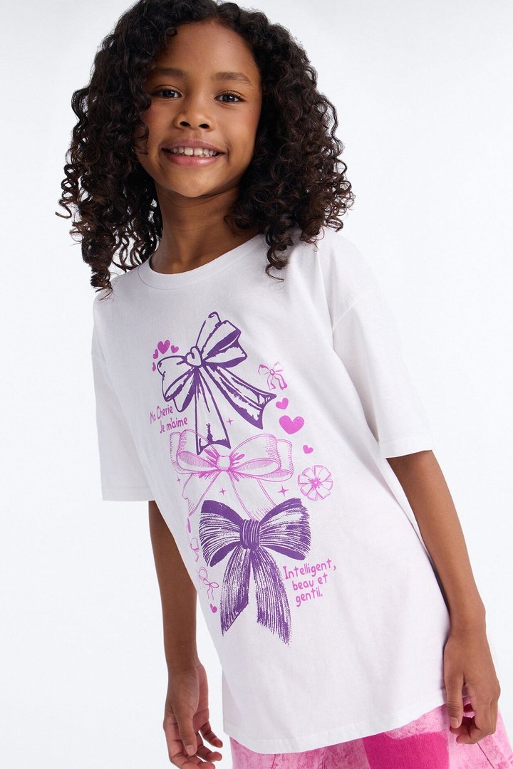 Mini Ma Cherie Short Sleeve Tee - White