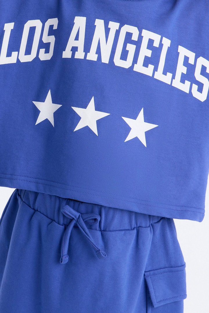 Mini No Place Like LA Skort Set - Blue