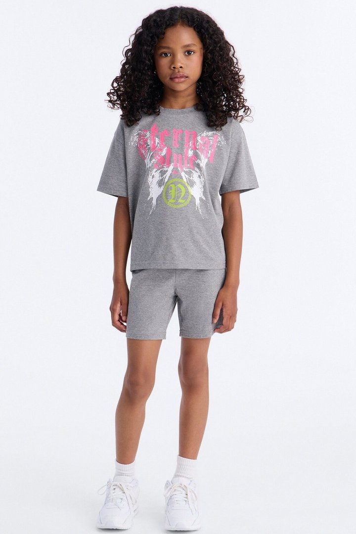 Mini Eternal Style Short Set - Charcoal