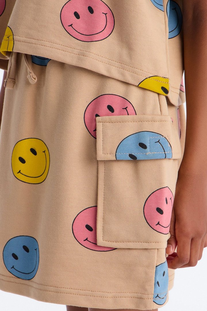 Mini Endless Smiles Skort Set - Sand