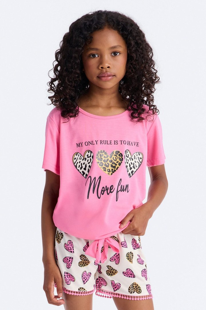 Mini Have More Fun Short Set - Pink/combo