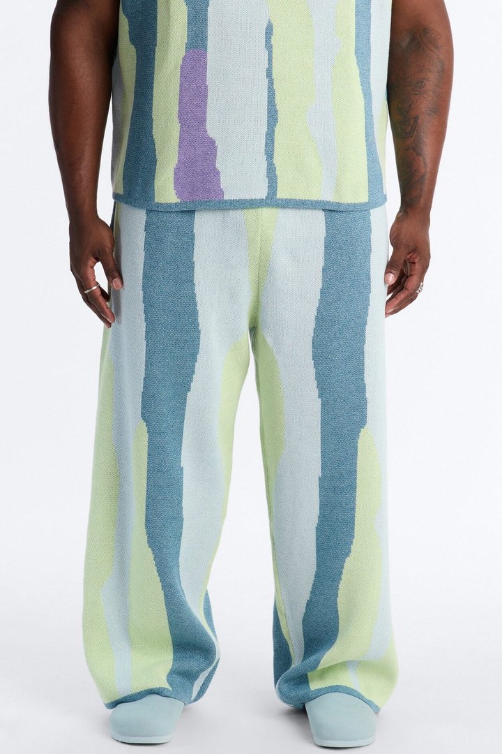 Wide Leg Day Mixer Knit Pant - Multi Color
