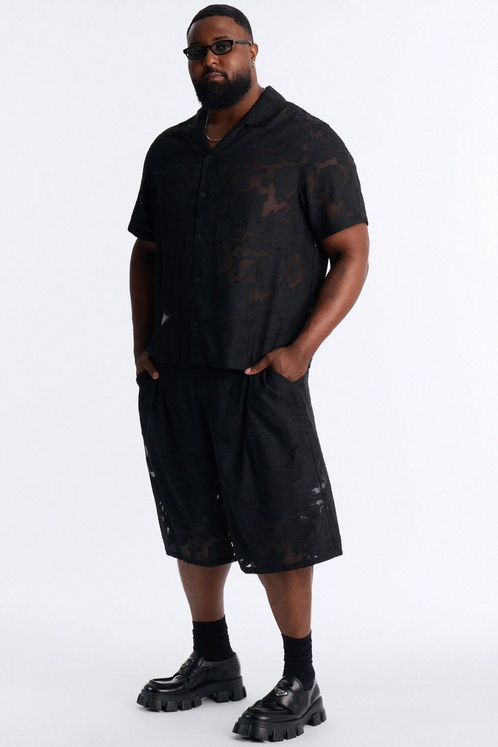 Baggy Duskforged Desert Rose Short - Black