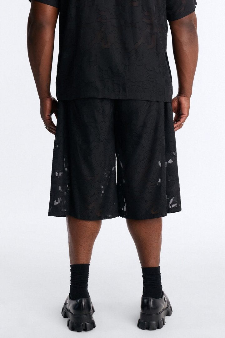 Baggy Duskforged Desert Rose Short - Black
