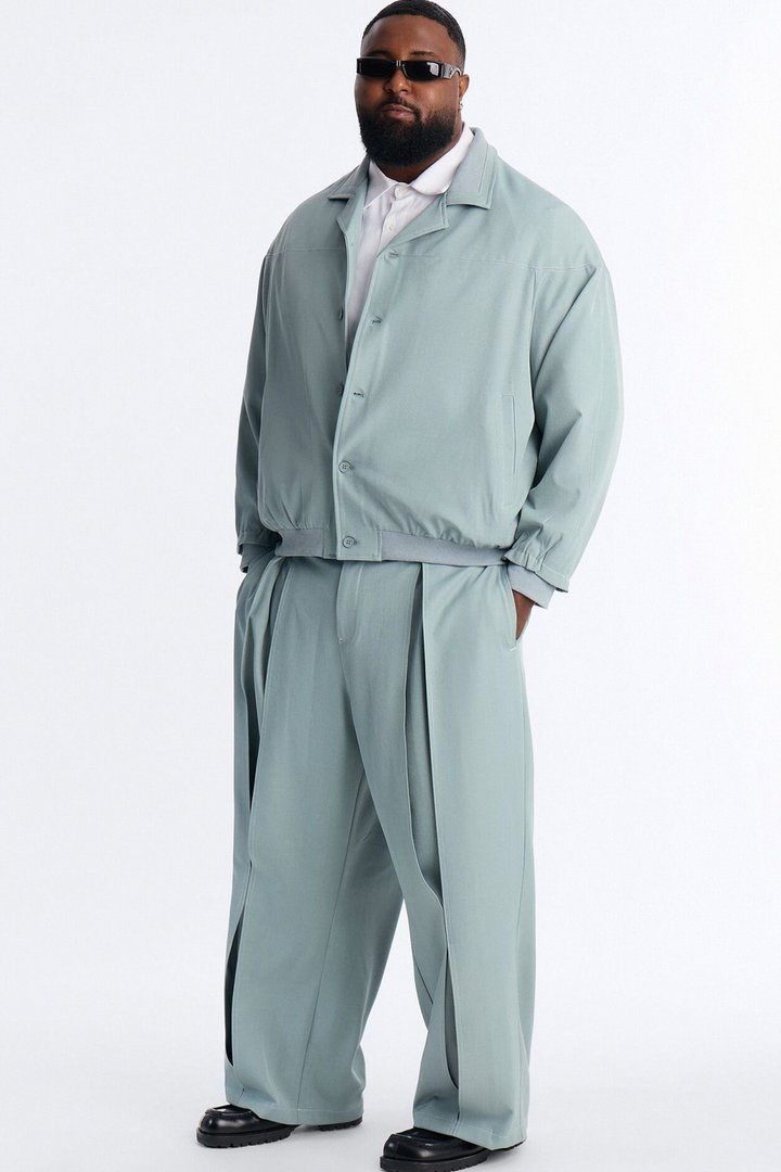 Relaxed Pearson Wave Casual Blazer - Blue