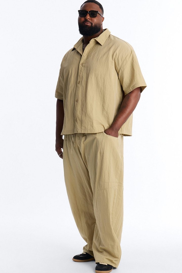 After Dark Amalfi Nylon Pant - Khaki