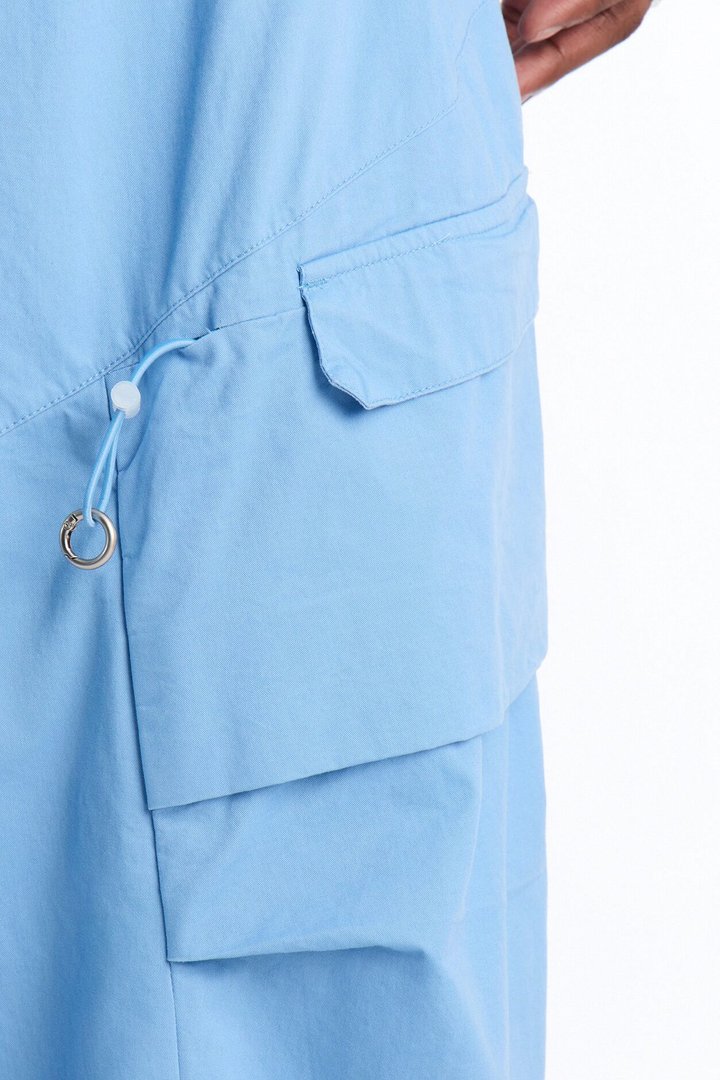 Barrel Accordion Pant - Blue