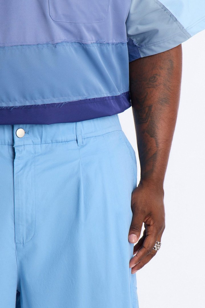 Barrel Accordion Pant - Blue