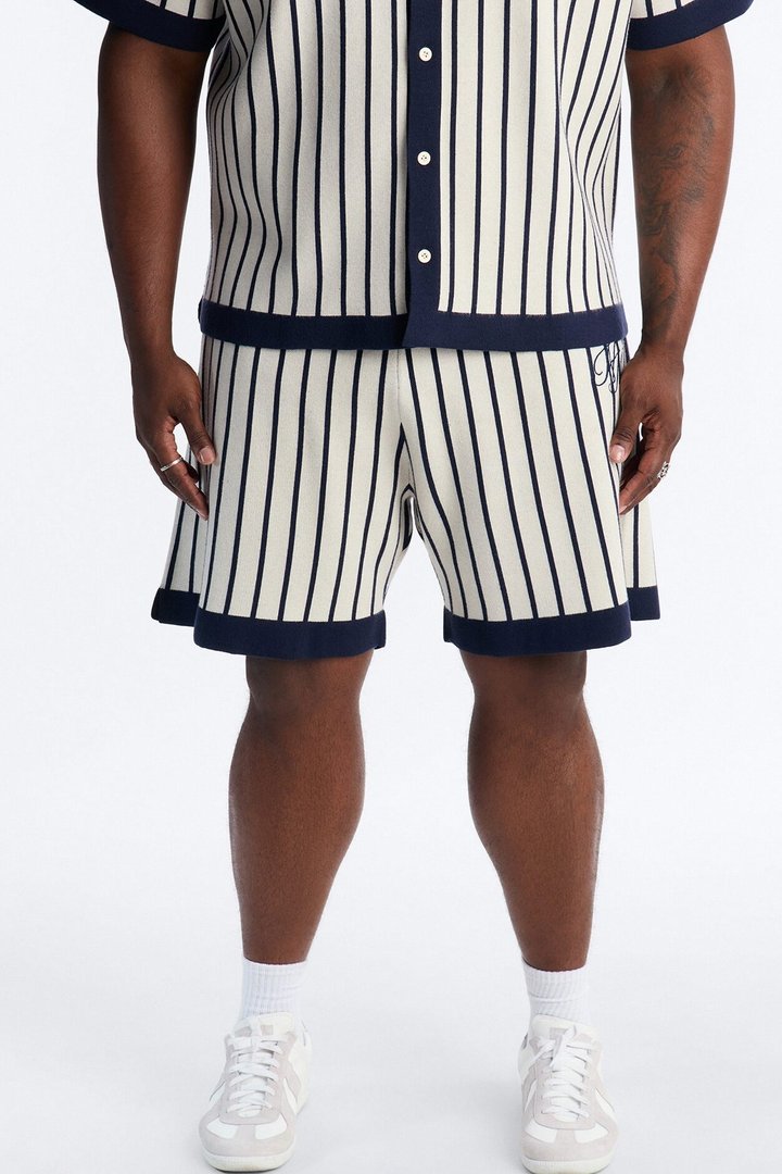 Relaxed Estate Stripe Short - Navy