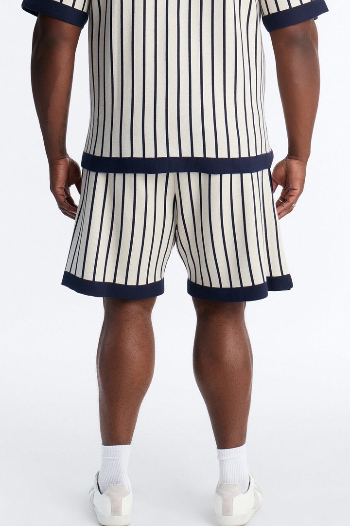 Relaxed Estate Stripe Short - Navy