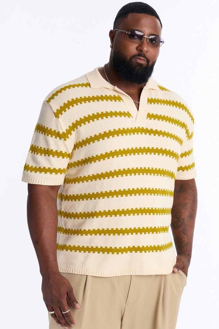 Ripple Stripe Johnny Polo - Green