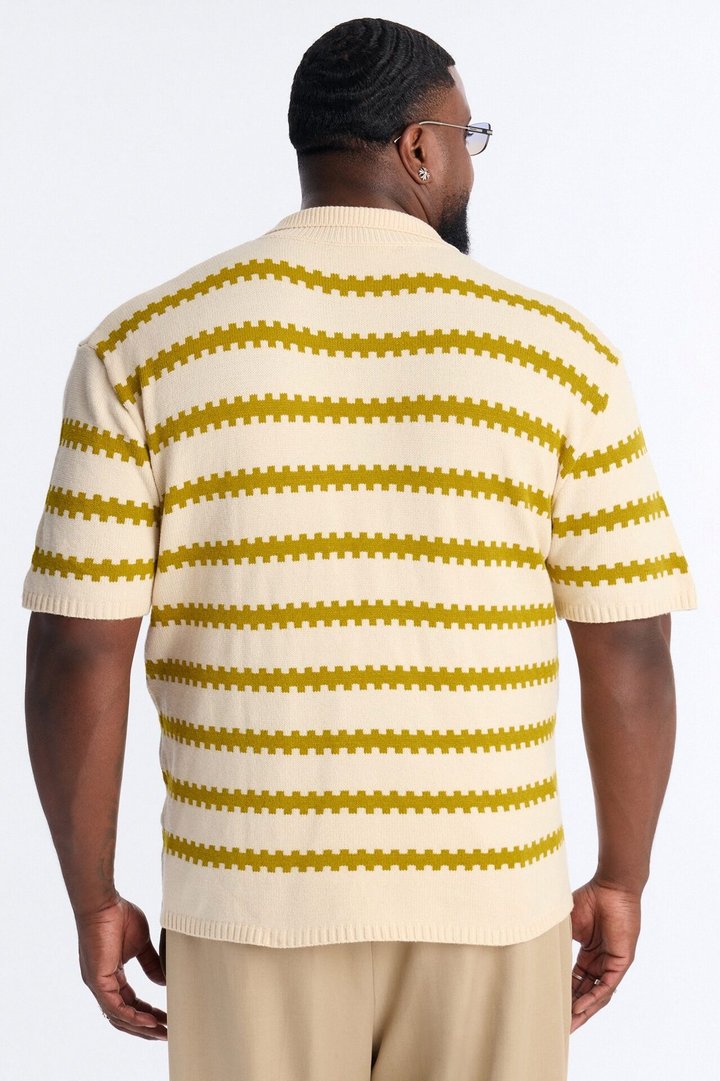 Ripple Stripe Johnny Polo - Green