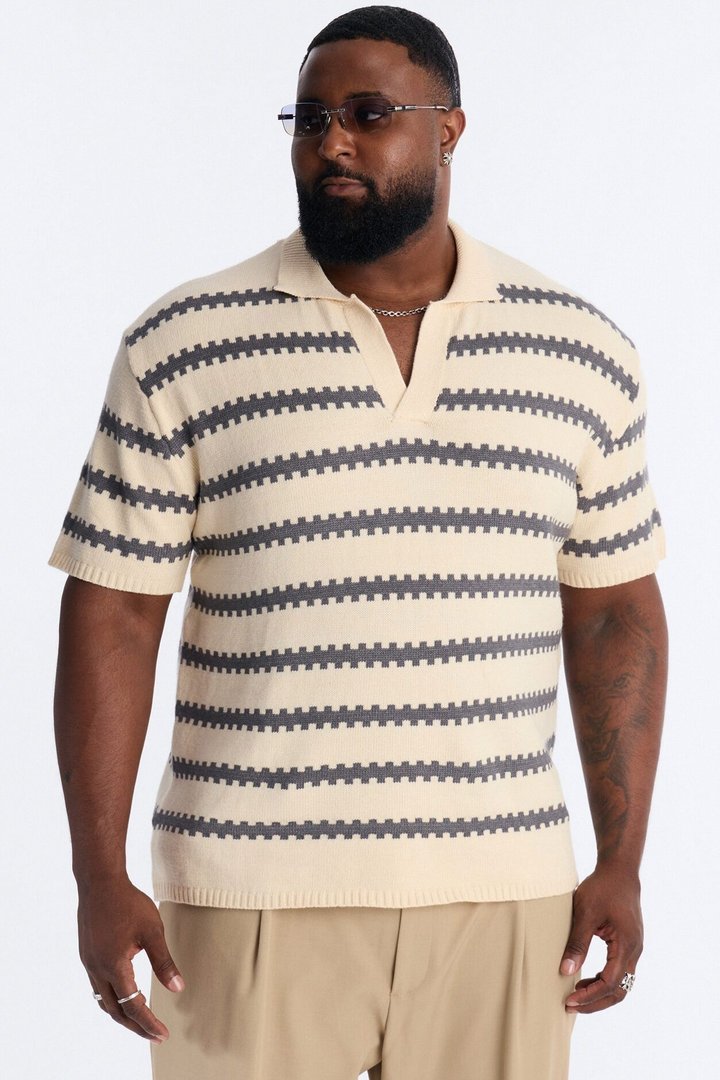 Ripple Stripe Johnny Polo - Charcoal
