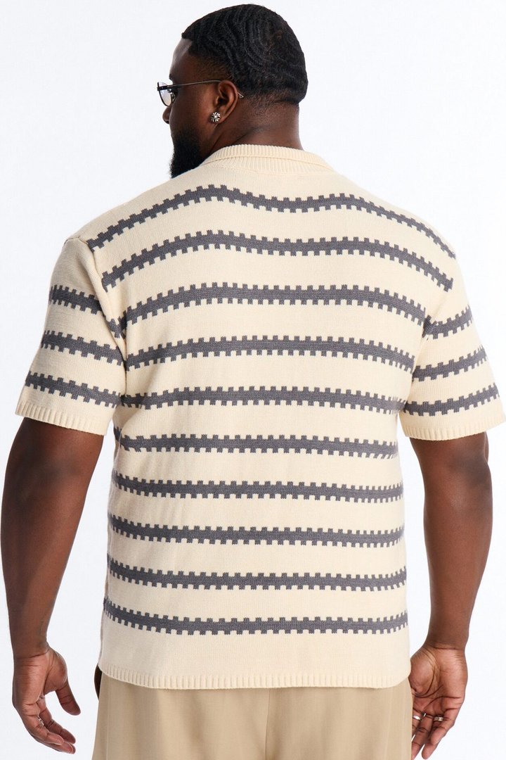 Ripple Stripe Johnny Polo - Charcoal