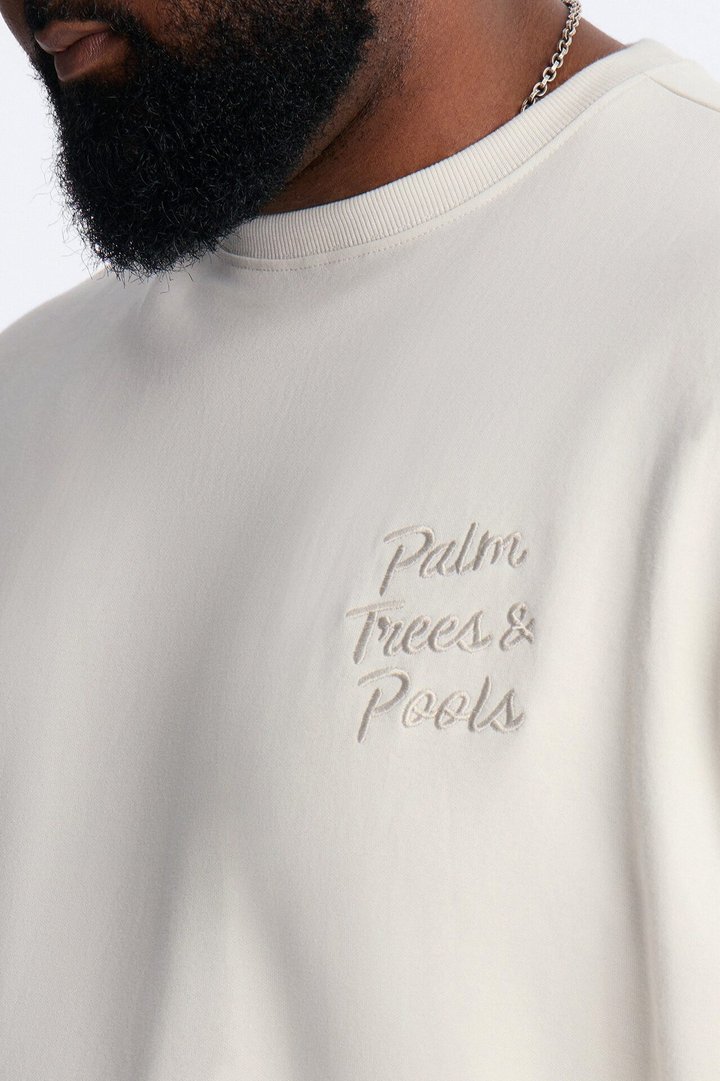 Paradise Hotel Poolside Short Sleeve Tee - Grey