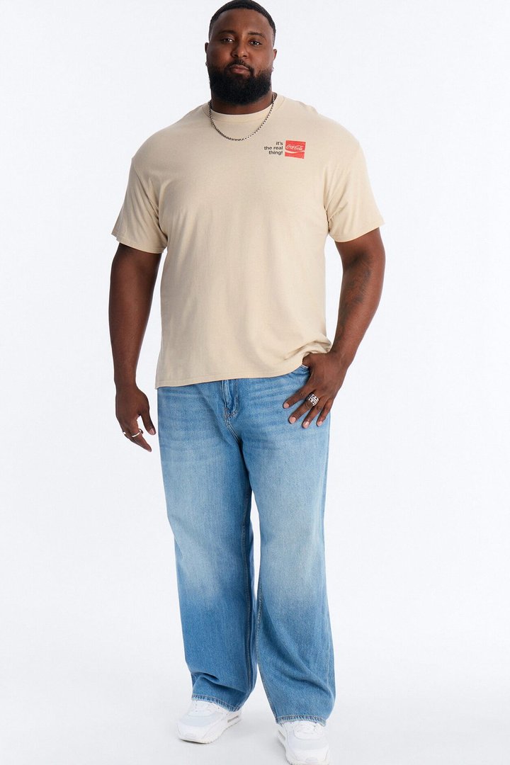 Coca Cola Race Heavy Weight Short Sleeve Tee - Cream