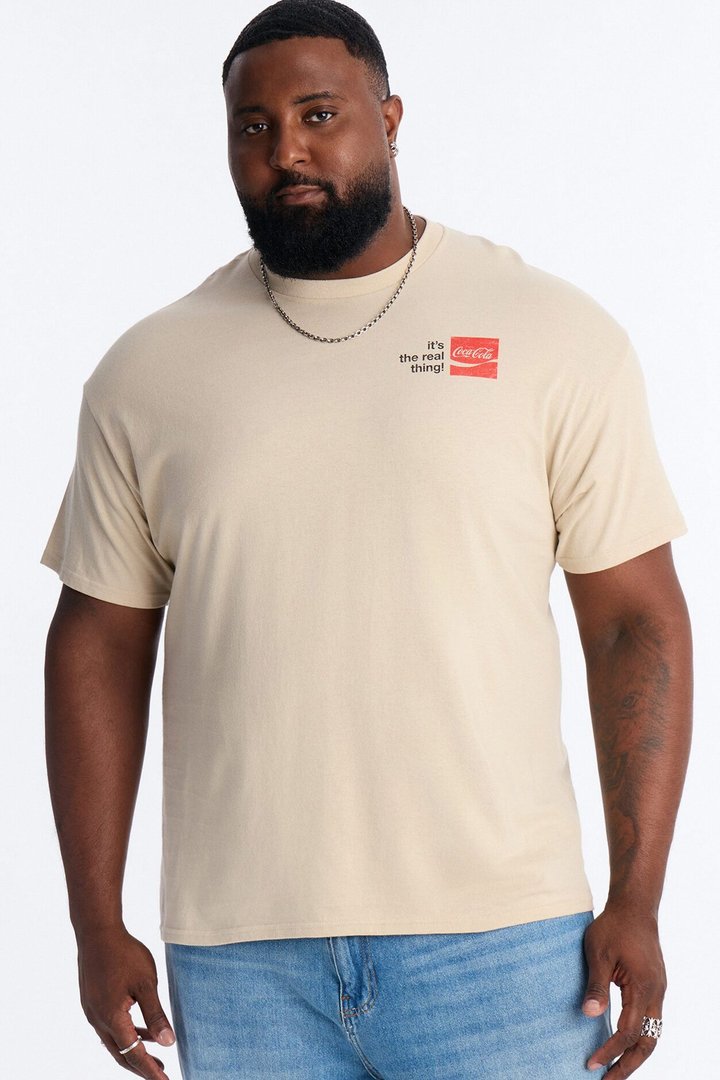 Coca Cola Race Heavy Weight Short Sleeve Tee - Cream