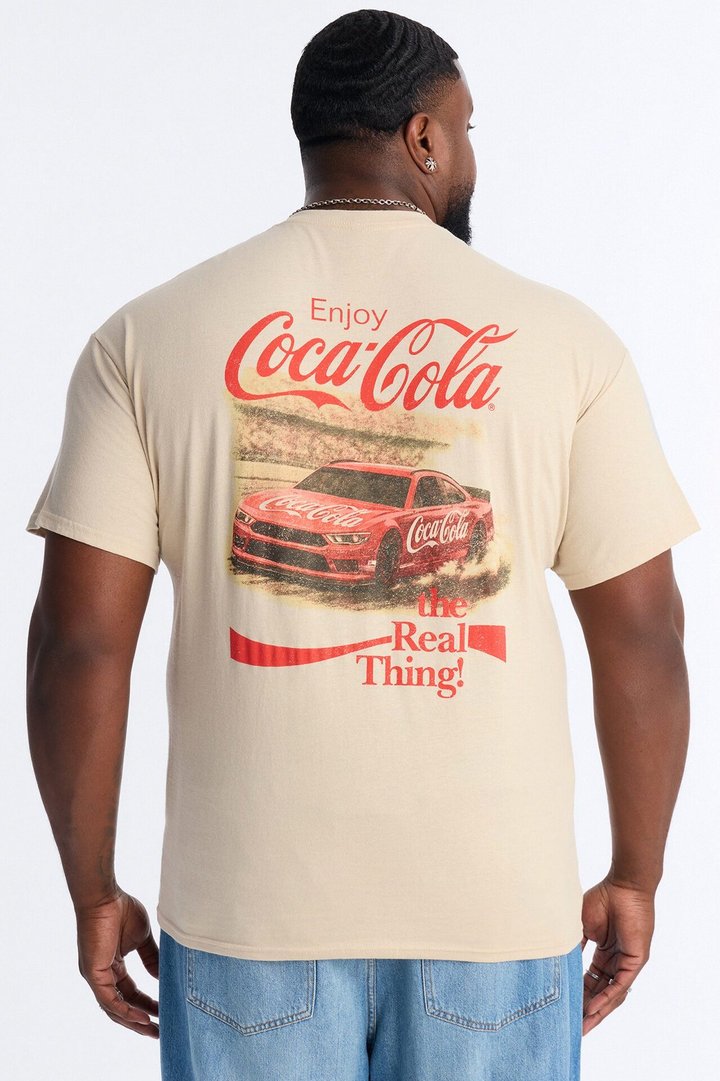 Coca Cola Race Heavy Weight Short Sleeve Tee - Cream