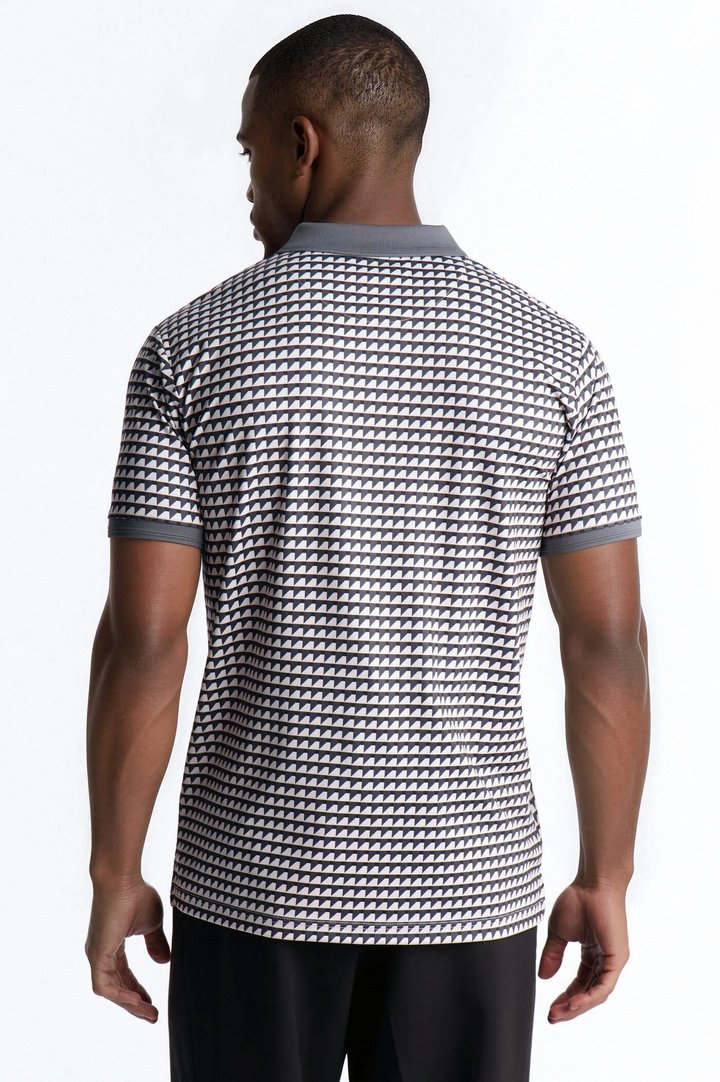 Keen Lines Quarter Zip Polo - Black/White