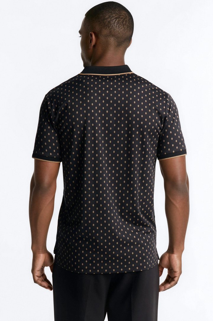 Dotted Atelier Polo - Black/Gold