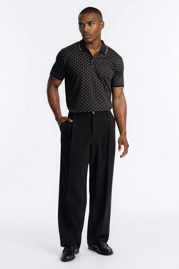 Dotted Atelier Polo - Black/Gold