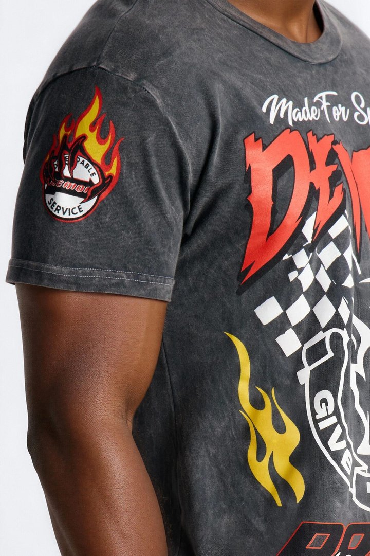 Dodge Demon Vintage Short Sleeve Tee - Black Wash