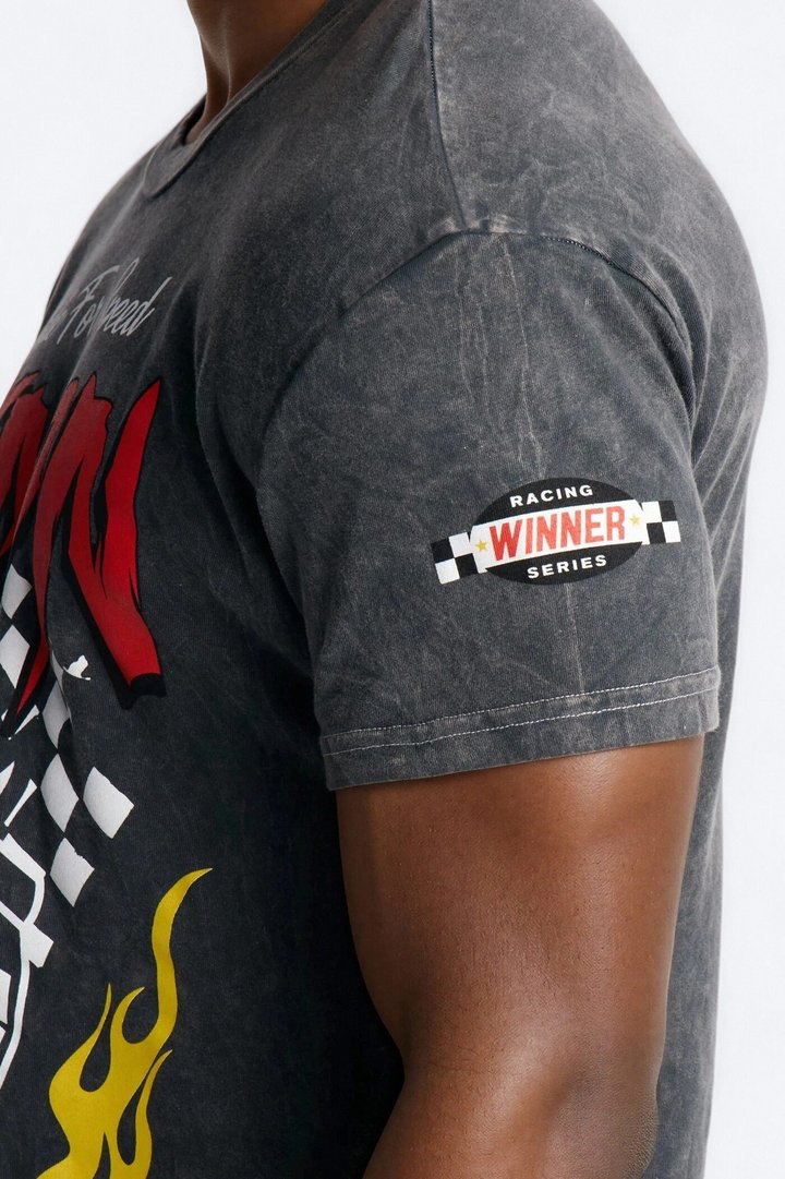 Dodge Demon Vintage Short Sleeve Tee - Black Wash