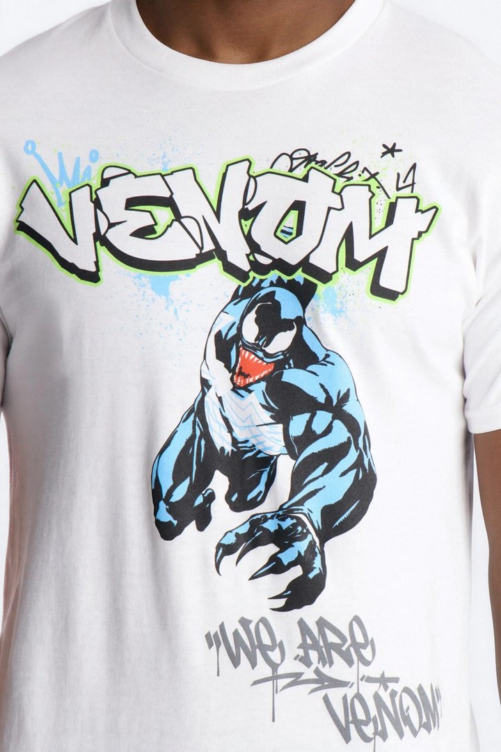 Venom Jumping Off Short Sleeve Tee - White