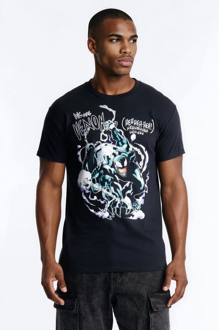 Venom Swinging In Short Sleeve Tee - Black