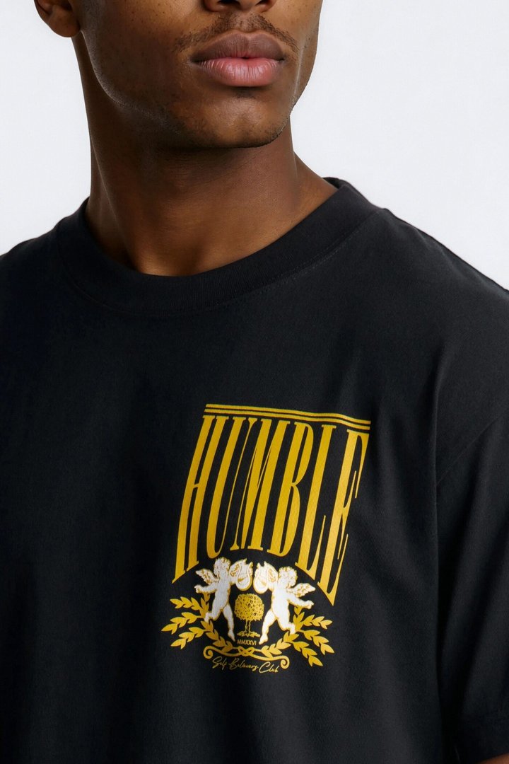 Humble Oversized Heavy Weight Short Sleeve Tee - Black