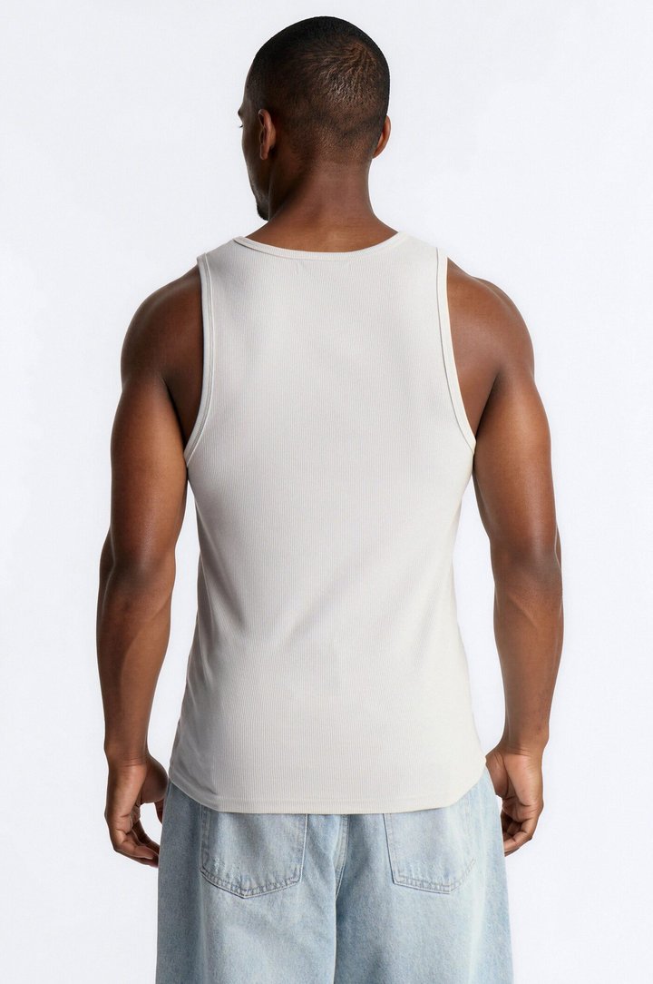 Classic Ribbed Tank Top - Grey
