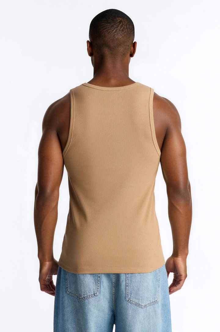 Classic Ribbed Tank Top - Chocolate