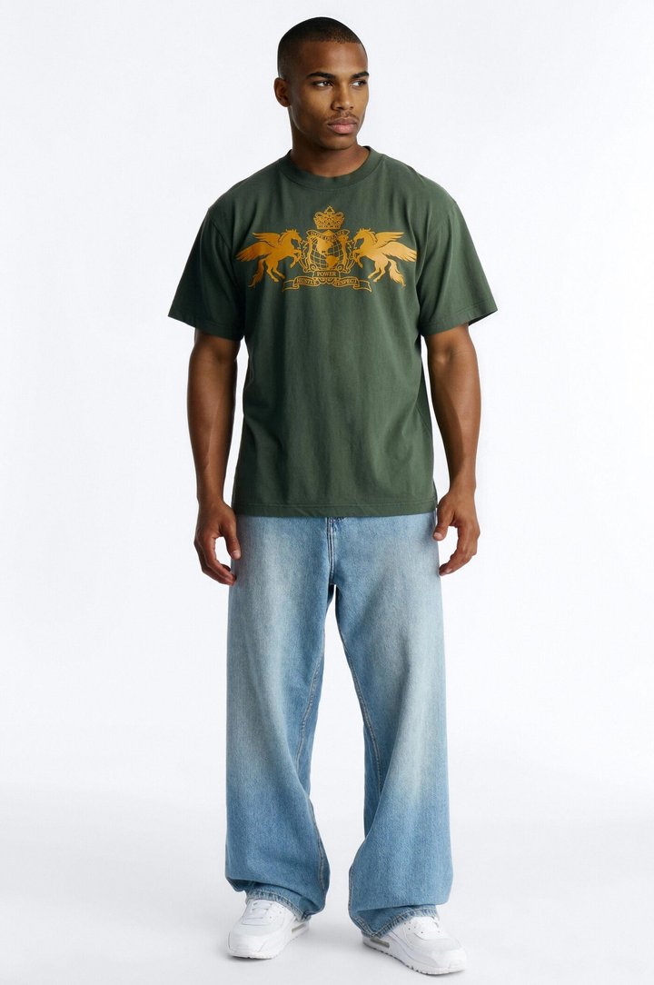 Dope Dream Emblem Oversized Heavy Weight Short Sleeve Tee - Hunter Green