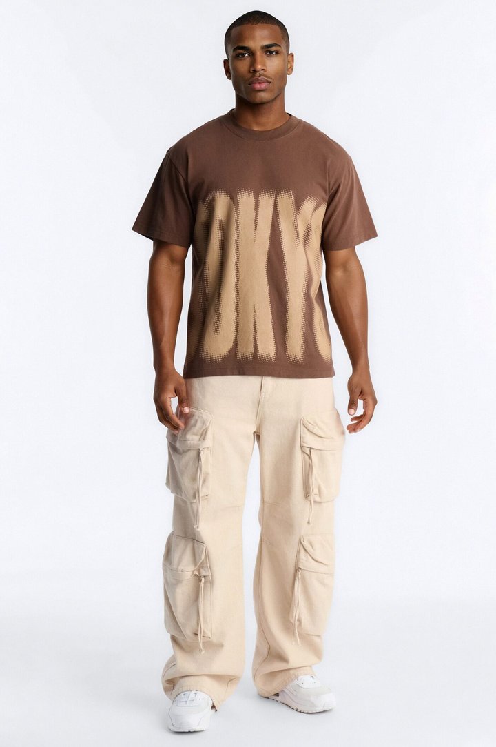 Tokyo Oversized Heavy Weight Short Sleeve Tee - Brown