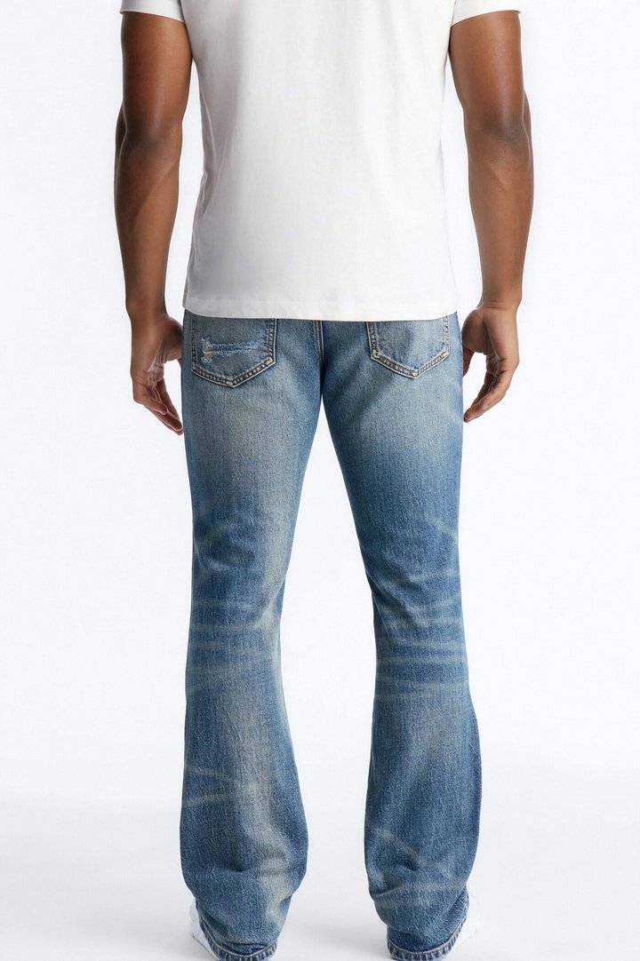 Stacked Skinny Flare Les Amandiers Jean - Vintage Blue Wash