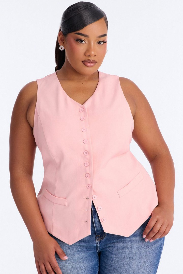 Brooklyn Babe Vest Top - Pink