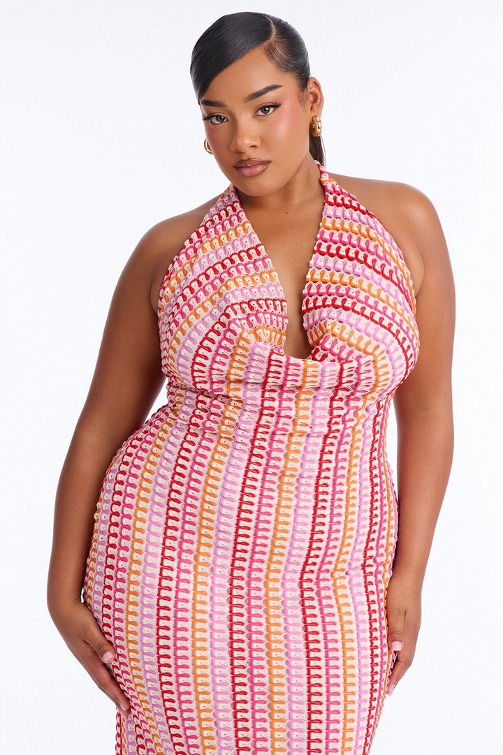 Hibiscus Honey Maxi Dress - Pink/combo