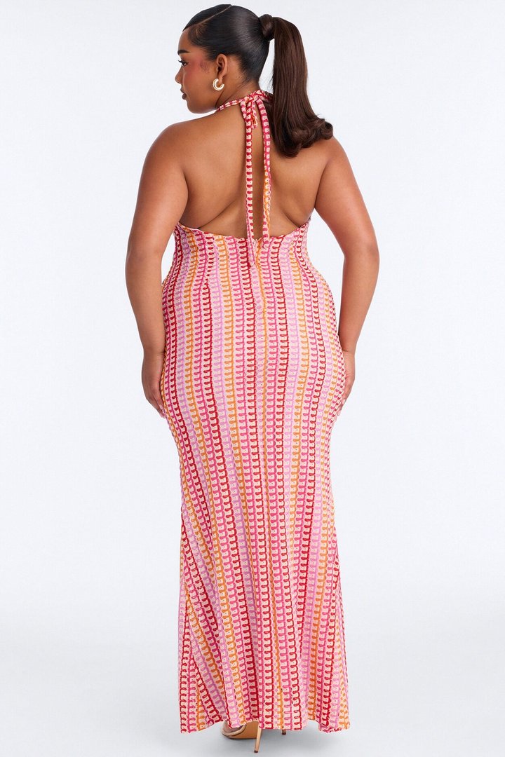 Hibiscus Honey Maxi Dress - Pink/combo