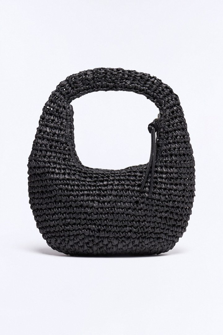 Amalfi Dreams Straw Bag - Black