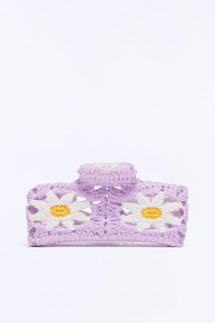 Flower Child Crochet Claw Clip - Lilac