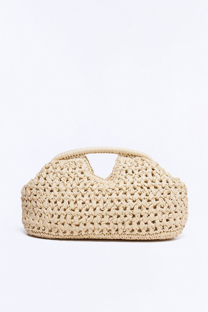 Boardwalk Straw Satchel Bag - Natural