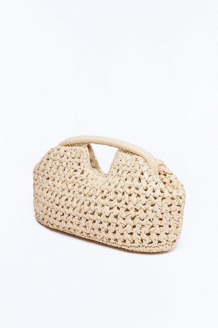 Boardwalk Straw Satchel Bag - Natural