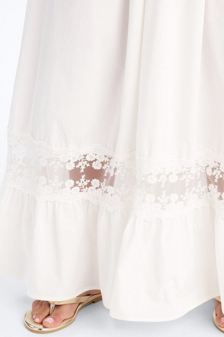 Keira Strapless Maxi Dress - White