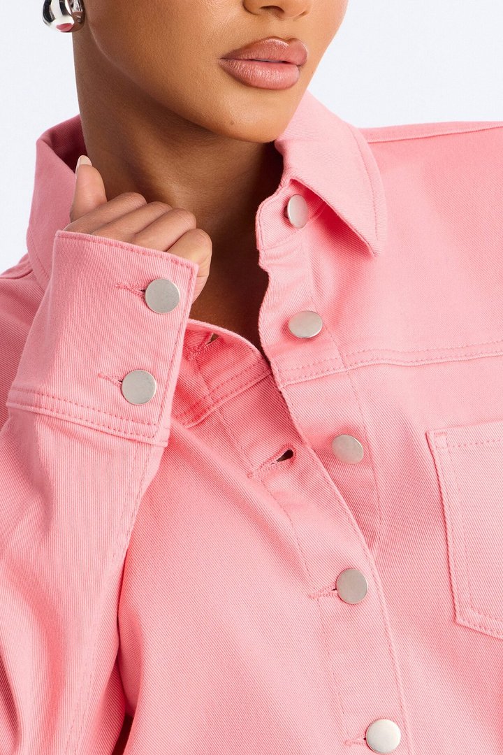 Belleville Denim Mini Dress - Pink