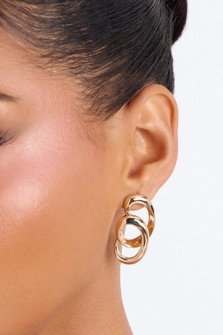 Life's A Rollercoaster Earrings - Gold