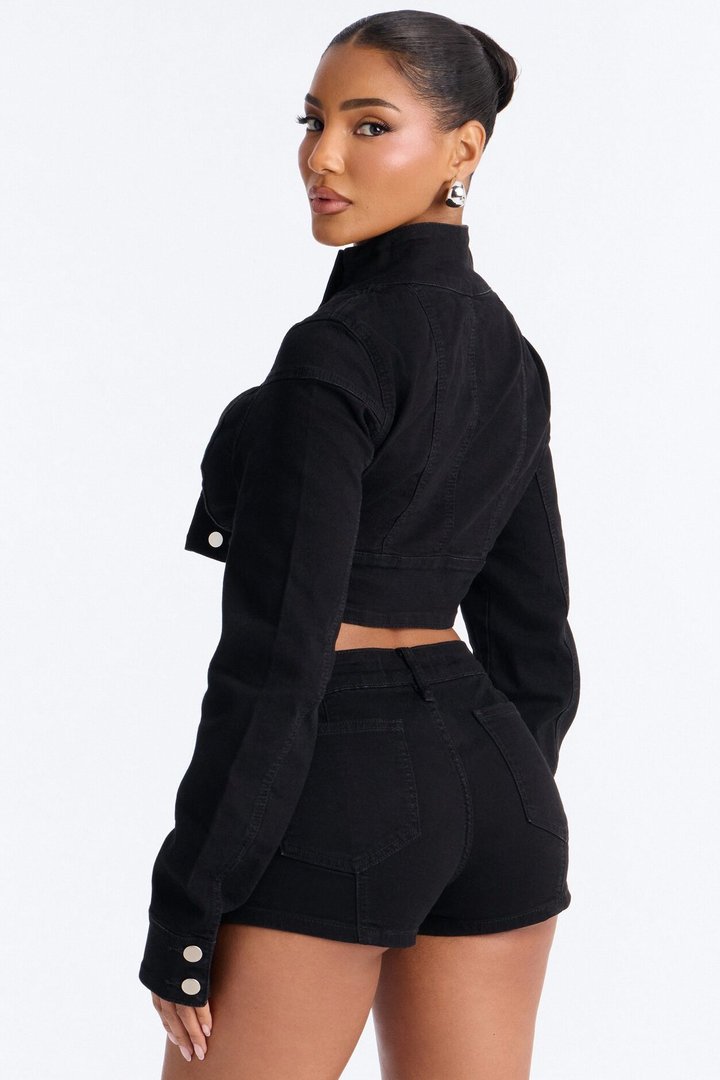 Command Authority Stretch Denim Jacket - Black