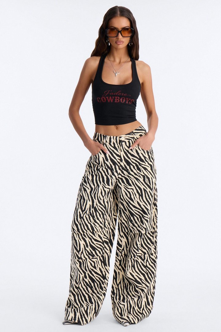 J'adore Cowboys Tank - Black