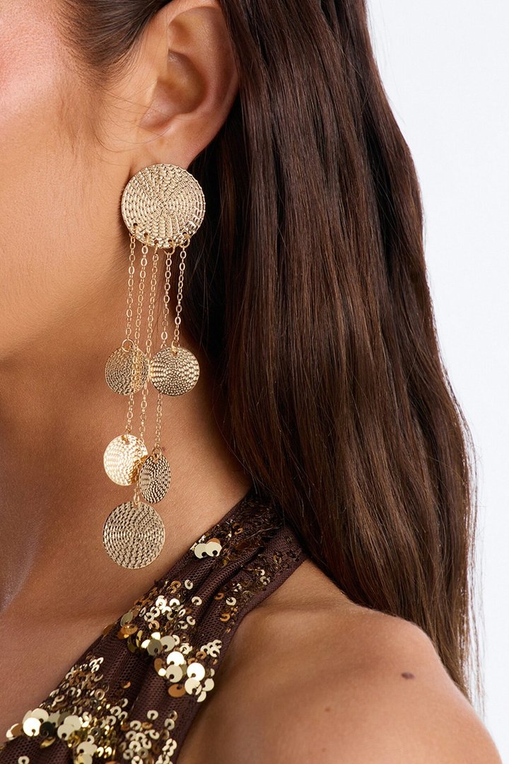Holding On Drop Earrings - Gold