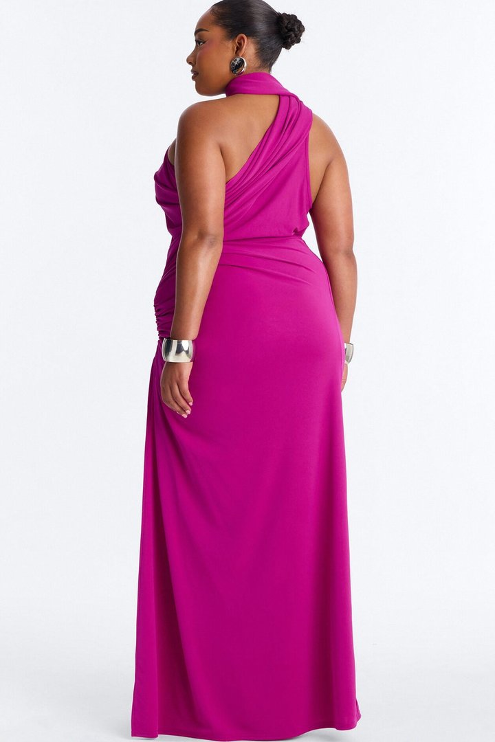 Jasmyn High Slit Maxi Dress - Magenta