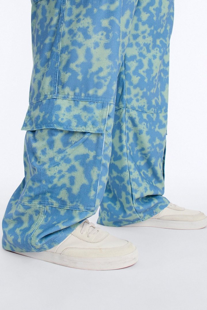 Baggy Terrain Drip Textured Pant - Blue